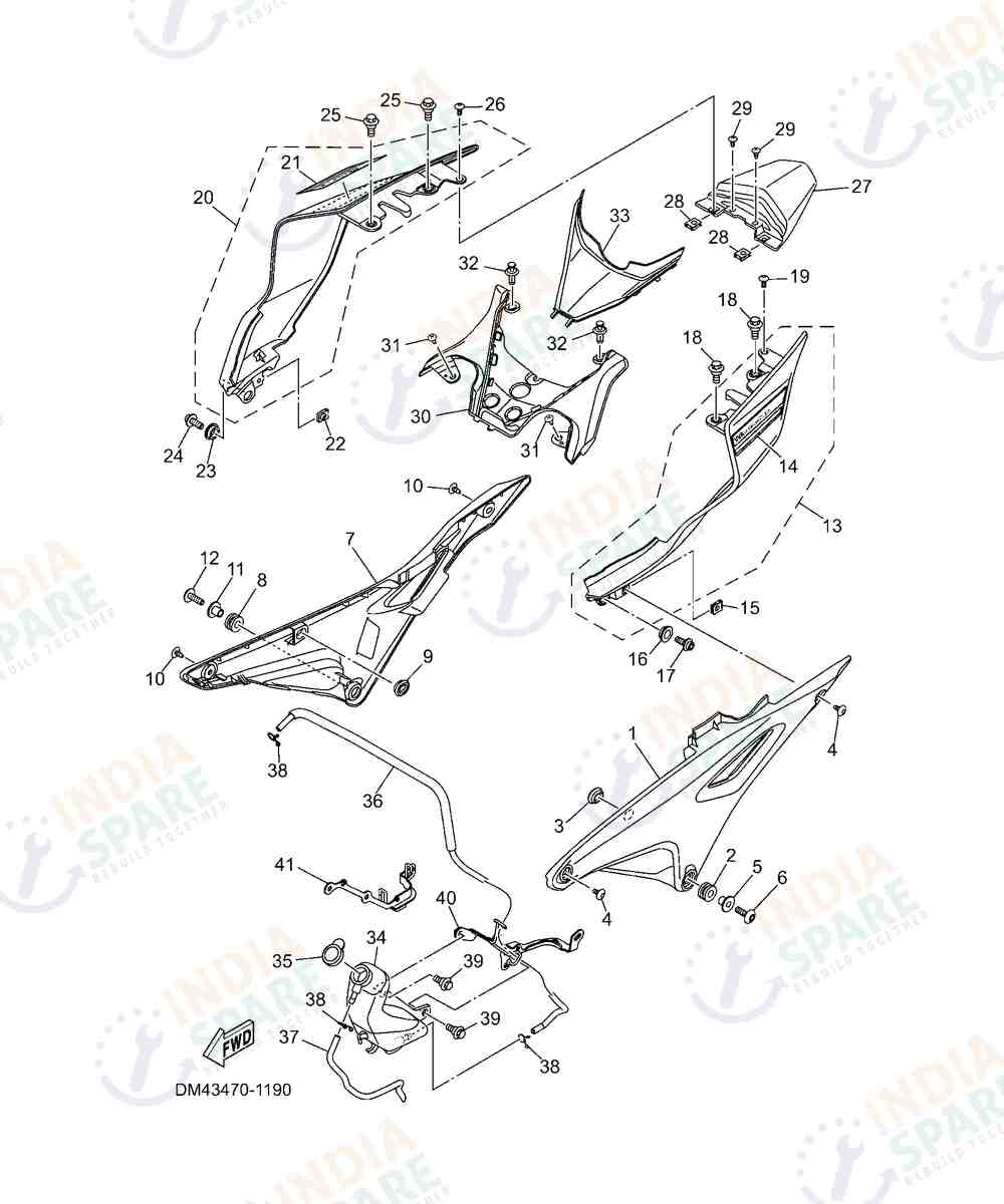 YAMAHA DM49 V4 Series SIDE COVER